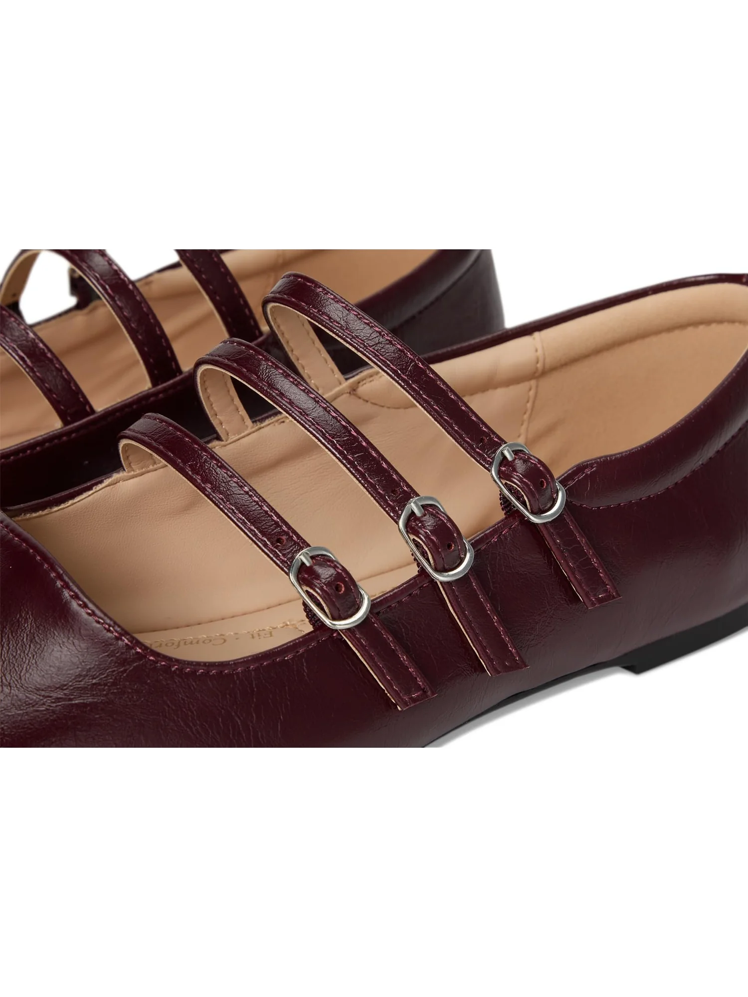 Балетки Journee Collection Women's Darlin, Crinkle/Oxblood — 6