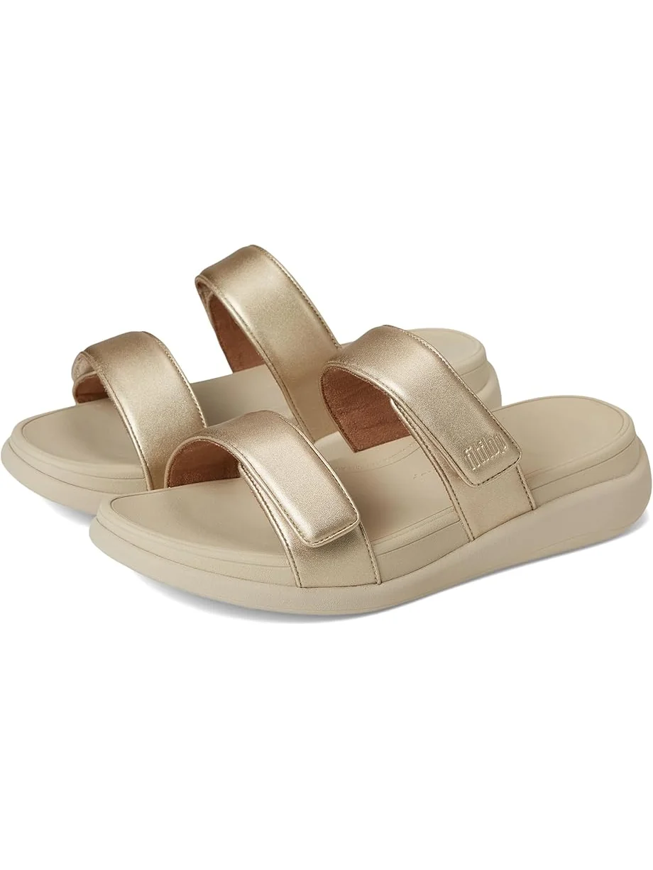 Сандалии FitFlop F-Mode Go Adjustable Flatform 2-Bar Slides, цвет Platino 2 — 1