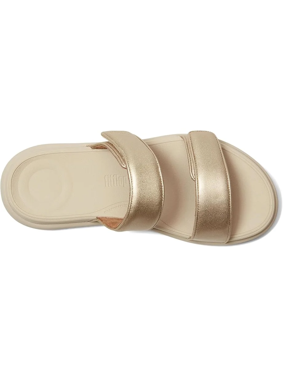 Сандалии FitFlop F-Mode Go Adjustable Flatform 2-Bar Slides, цвет Platino 2 — 2