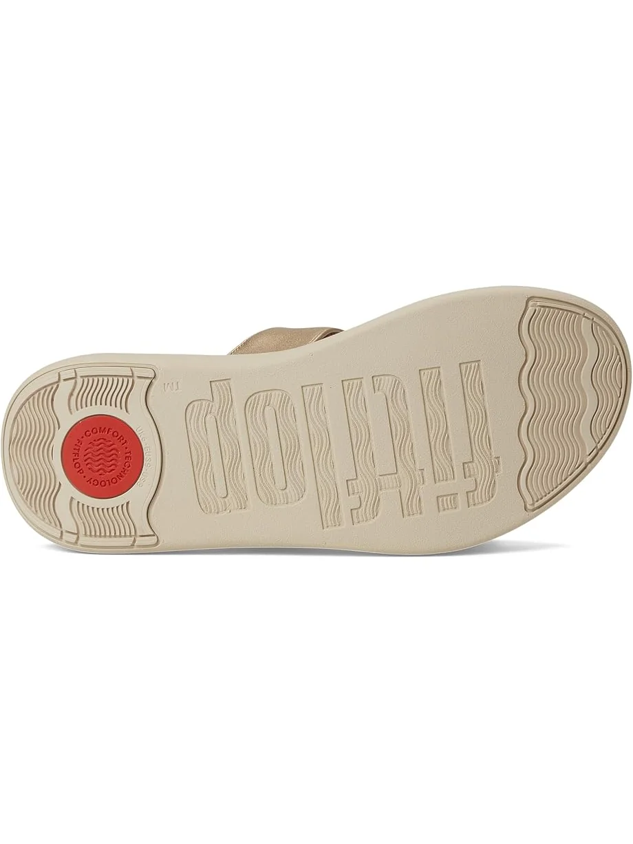 Сандалии FitFlop F-Mode Go Adjustable Flatform 2-Bar Slides, цвет Platino 2 — 3