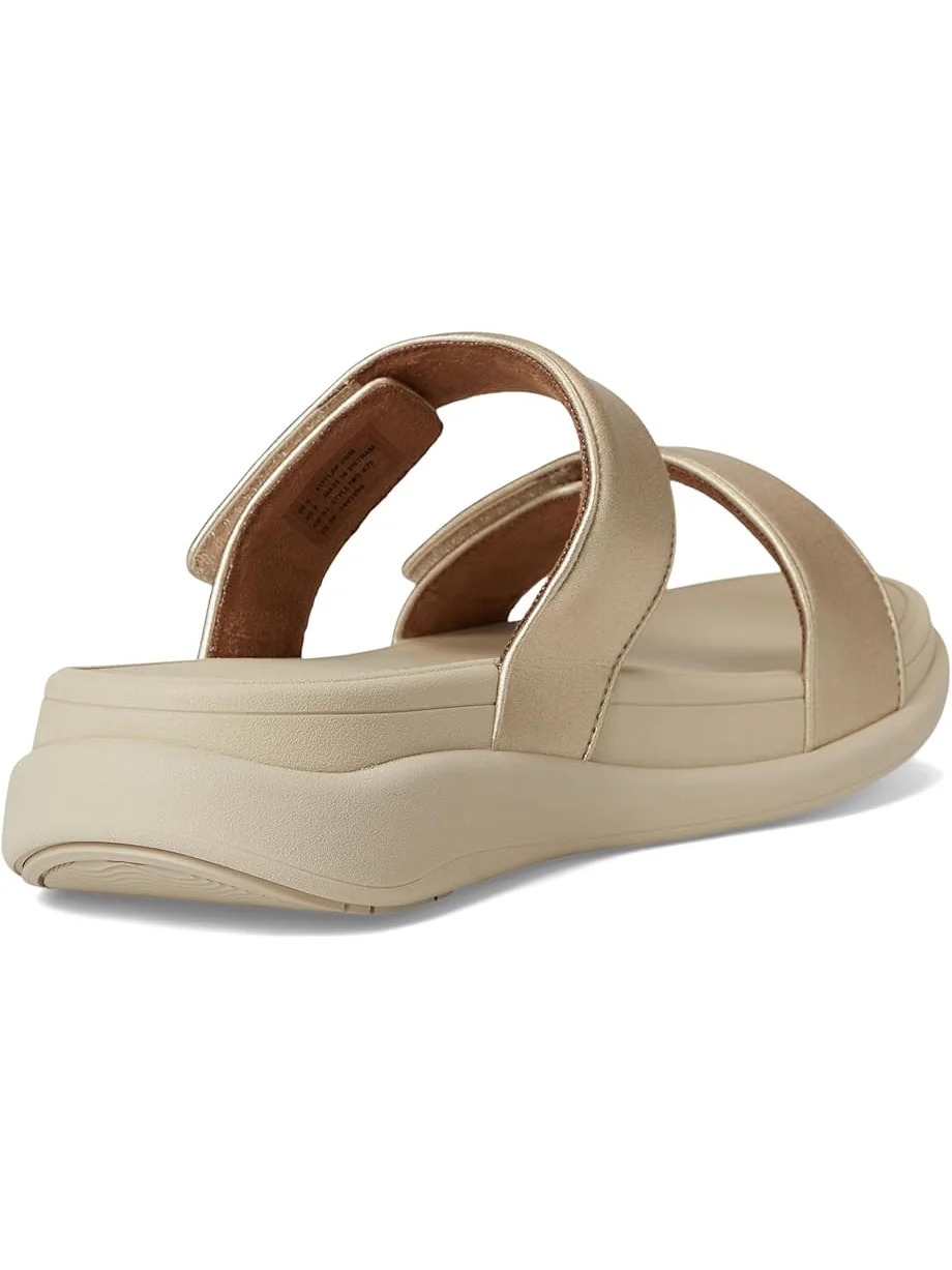 Сандалии FitFlop F-Mode Go Adjustable Flatform 2-Bar Slides, цвет Platino 2 — 5
