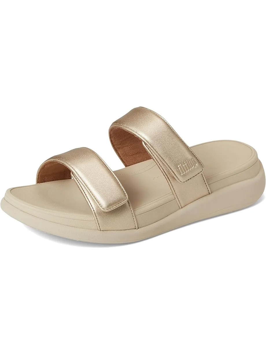 Сандалии FitFlop F-Mode Go Adjustable Flatform 2-Bar Slides, цвет Platino 2 — 7