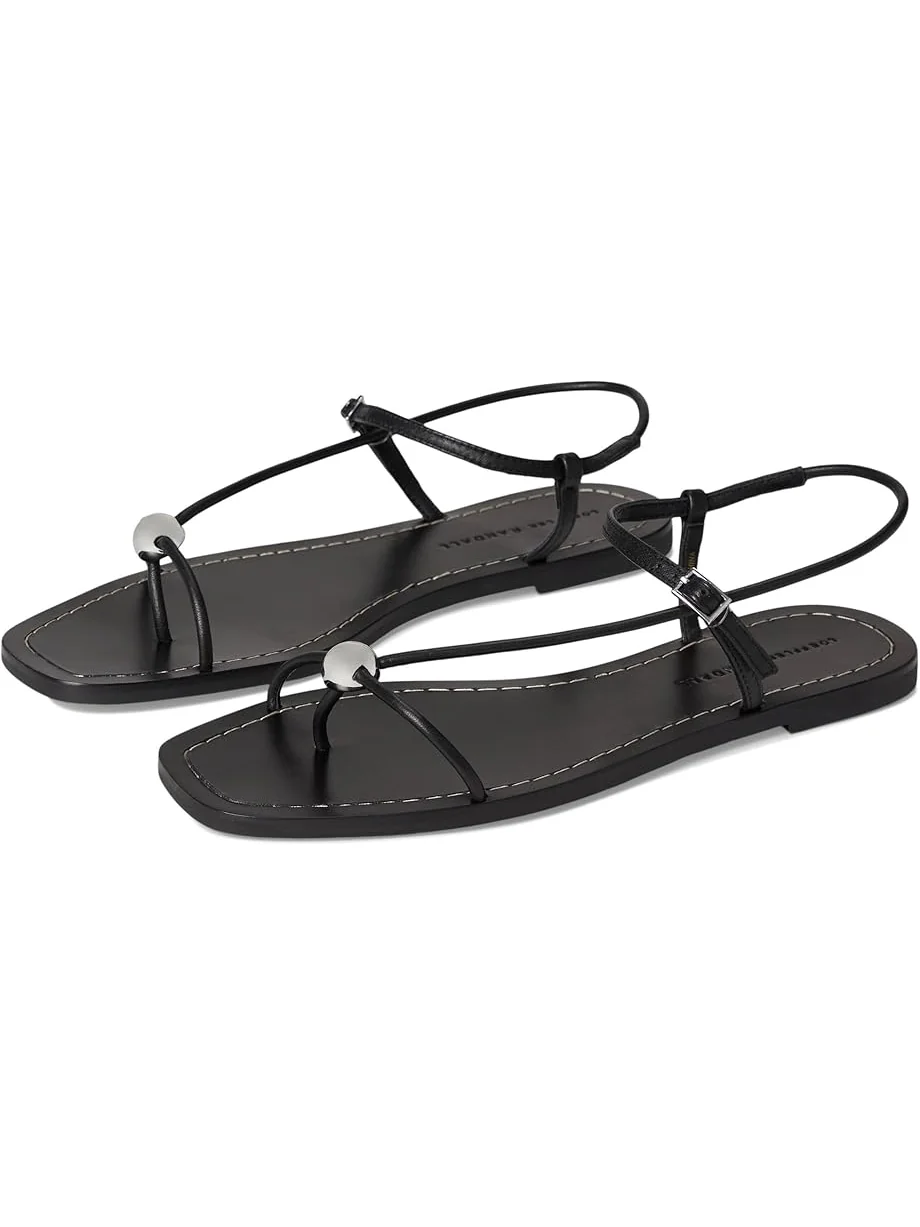 Сандалии Loeffler Randall Lara Strappy Flat Sandals With Ball — черный