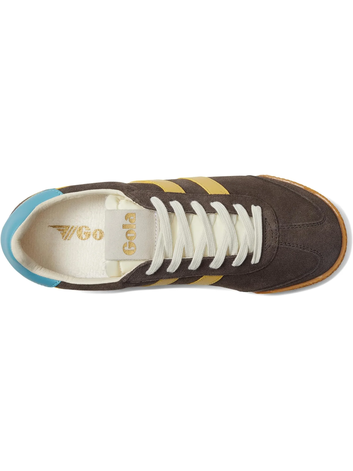 Кроссовки Gola Women's Elan, Mocha/Pollen/Ocean — 2