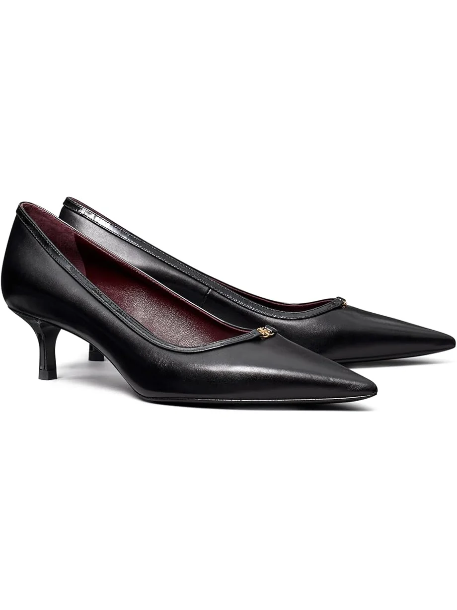 Туфли Tory Burch Double T Buckle Kitten Heel Pumps 45MM — 1