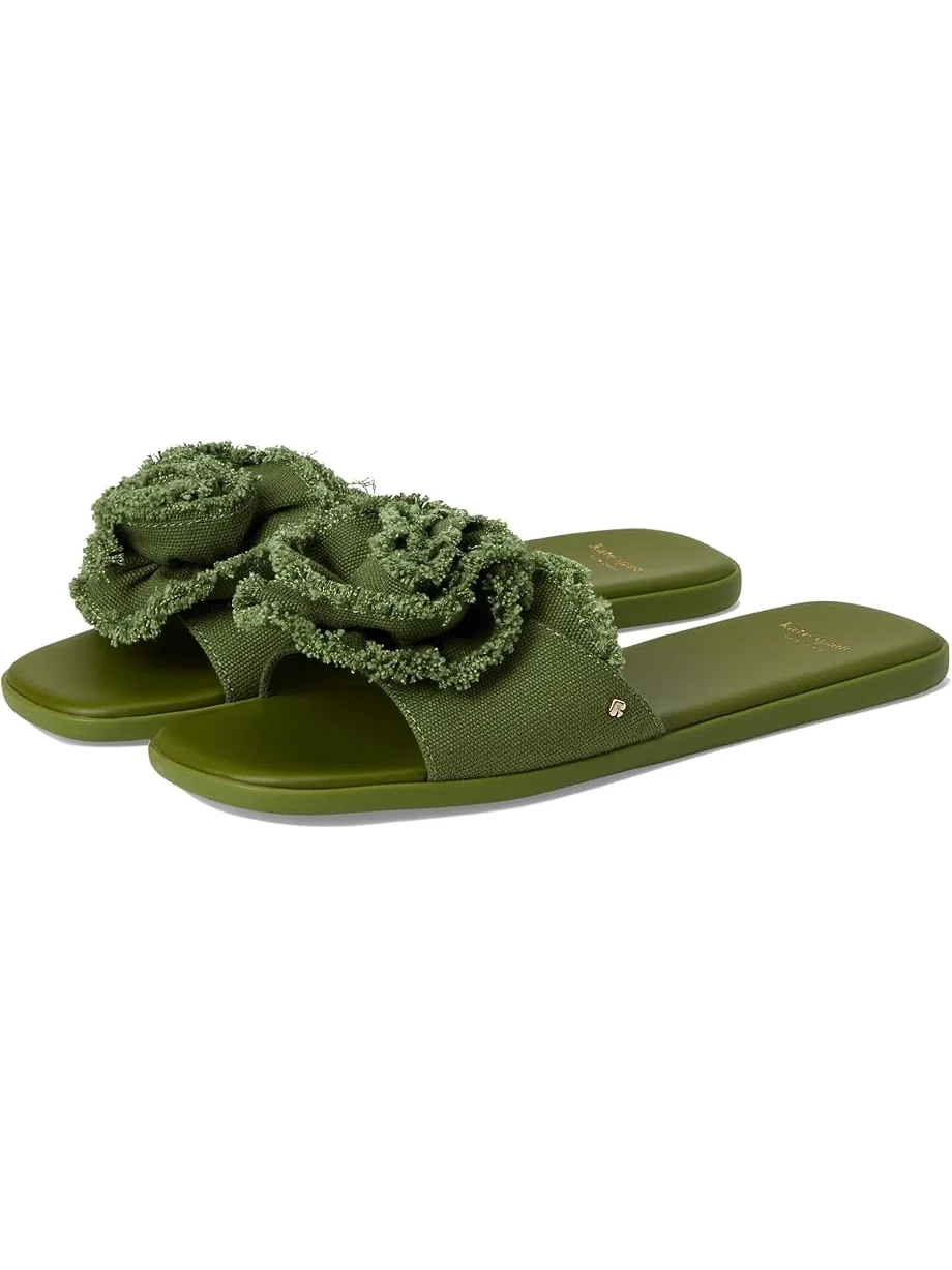 Сандалии Kate Spade New York Flourish Canvas Flat Sandals, цвет Jungle Vine — 1