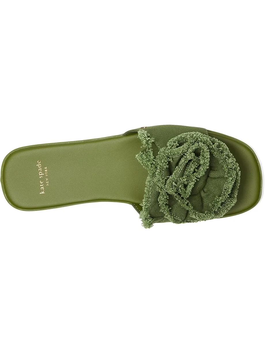 Сандалии Kate Spade New York Flourish Canvas Flat Sandals, цвет Jungle Vine — 2