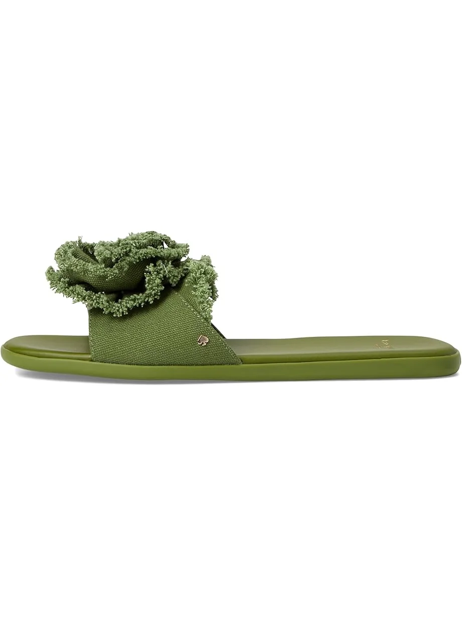 Сандалии Kate Spade New York Flourish Canvas Flat Sandals, цвет Jungle Vine — 4