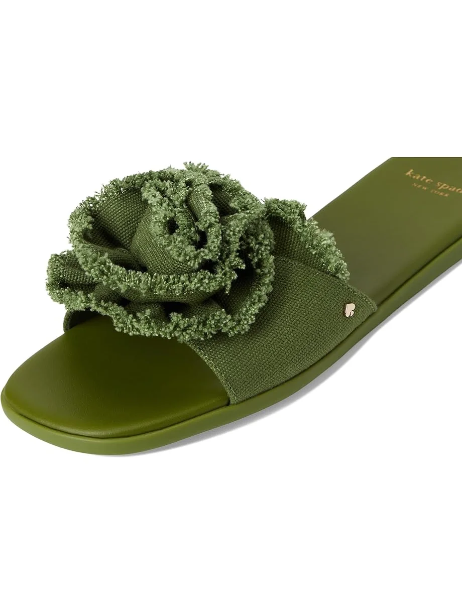 Сандалии Kate Spade New York Flourish Canvas Flat Sandals, цвет Jungle Vine — 6