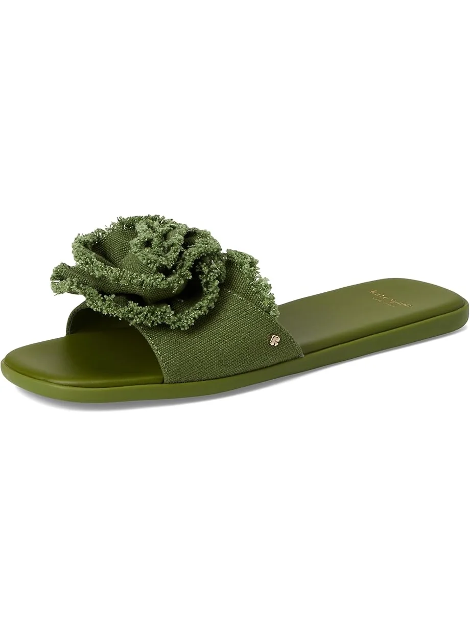 Сандалии Kate Spade New York Flourish Canvas Flat Sandals, цвет Jungle Vine — 7