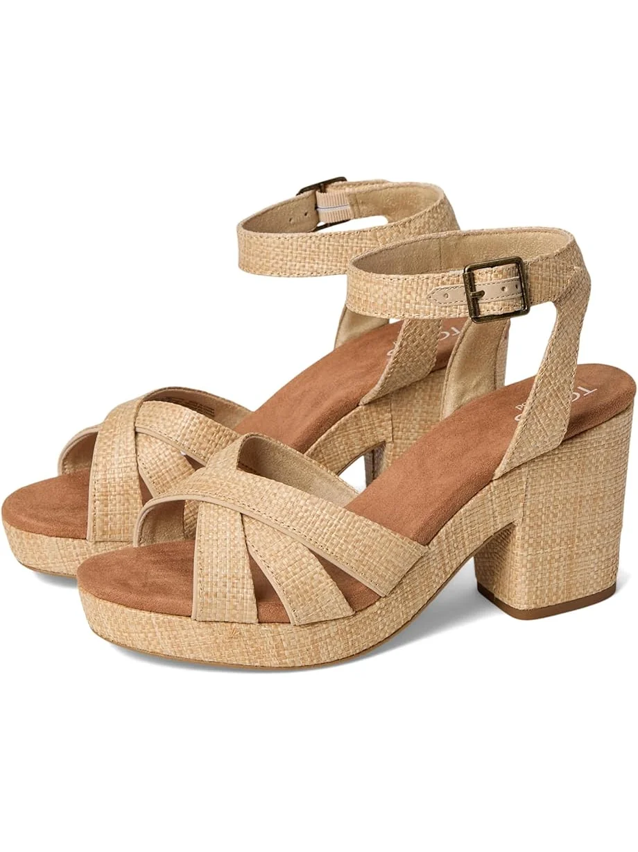 Туфли TOMS Majorca Strappy, цвет Almond Raffia — 1