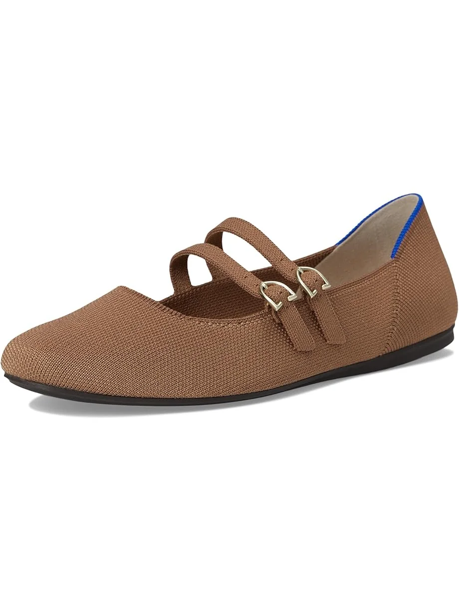 Балетки Rothy's The Double Buckle Mary Jane, цвет Java Chip — 7