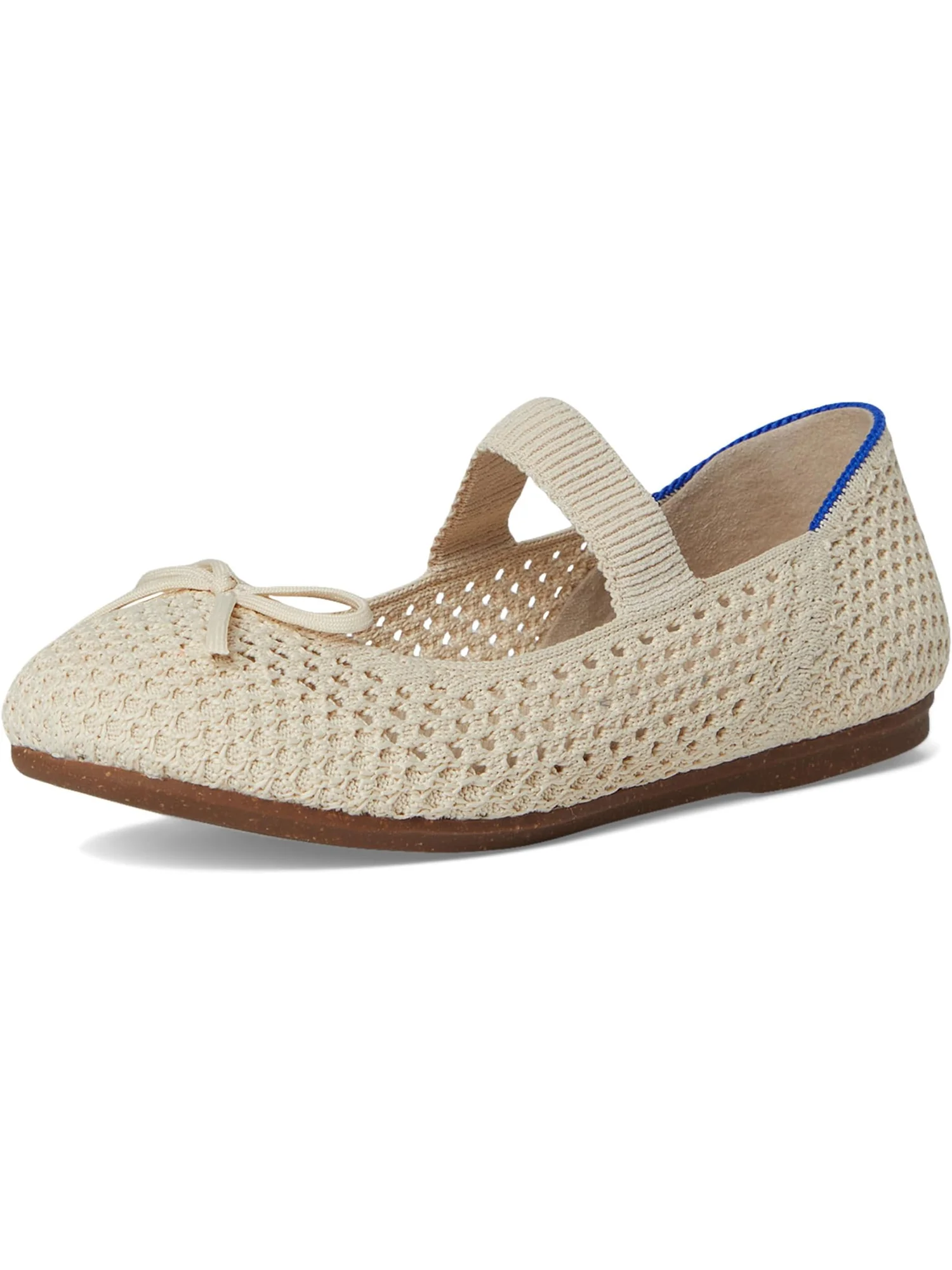 Балетки Rothy's Kids The Kids Bow Mary Jane, цвет Conch Mesh — 7