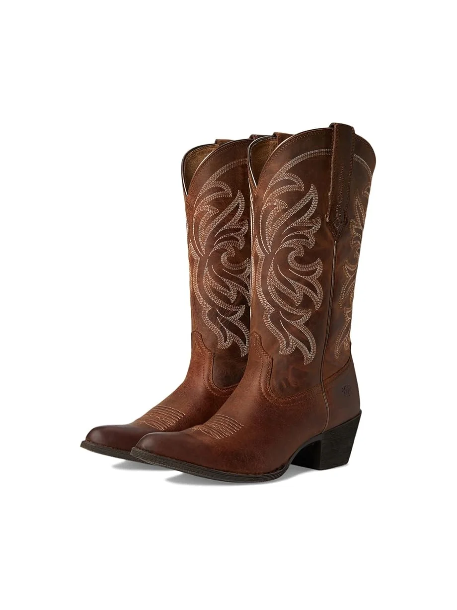 Женские ковбойские сапоги Ariat Round Up Collins кожаные — 1