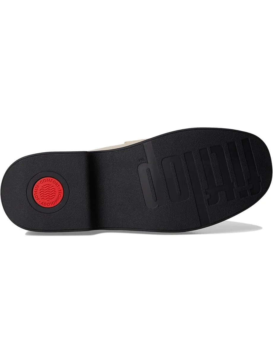 Лоферы FitFlop F-Luma Chunky-Snaffle Leather Demi-Wedge Loafers — 3