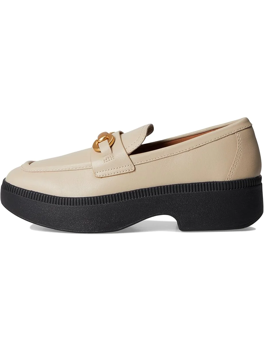 Лоферы FitFlop F-Luma Chunky-Snaffle Leather Demi-Wedge Loafers — 4