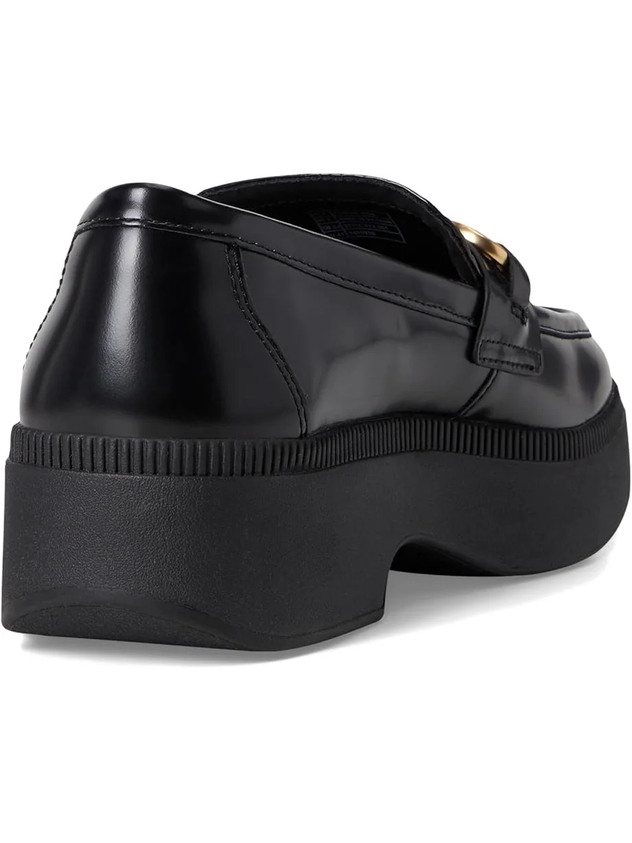 Лоферы FitFlop F-Luma Chunky-Snaffle Box-Leather Demi-Wedge Loafers — 5