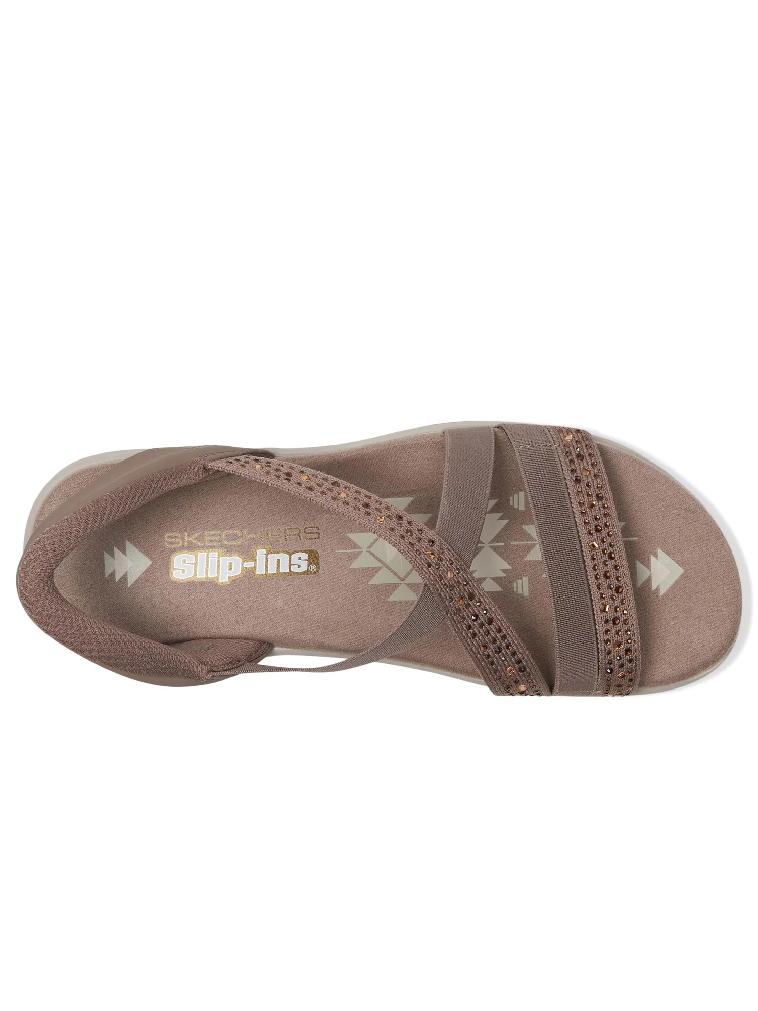 Сандалии SKECHERS Reggae Slim - Summer Sparkle — изображение 2 из 7, коричневый