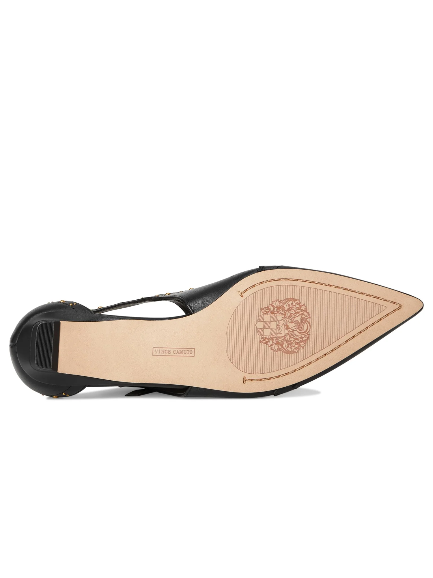 Балетки Vince Camuto Valkie Studded Kitten Heel T-strap Flat Mule — 3