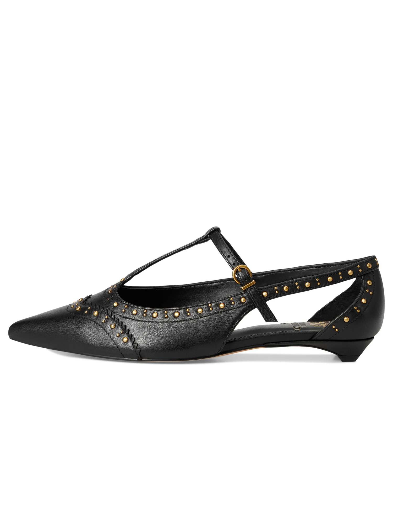 Балетки Vince Camuto Valkie Studded Kitten Heel T-strap Flat Mule — 4