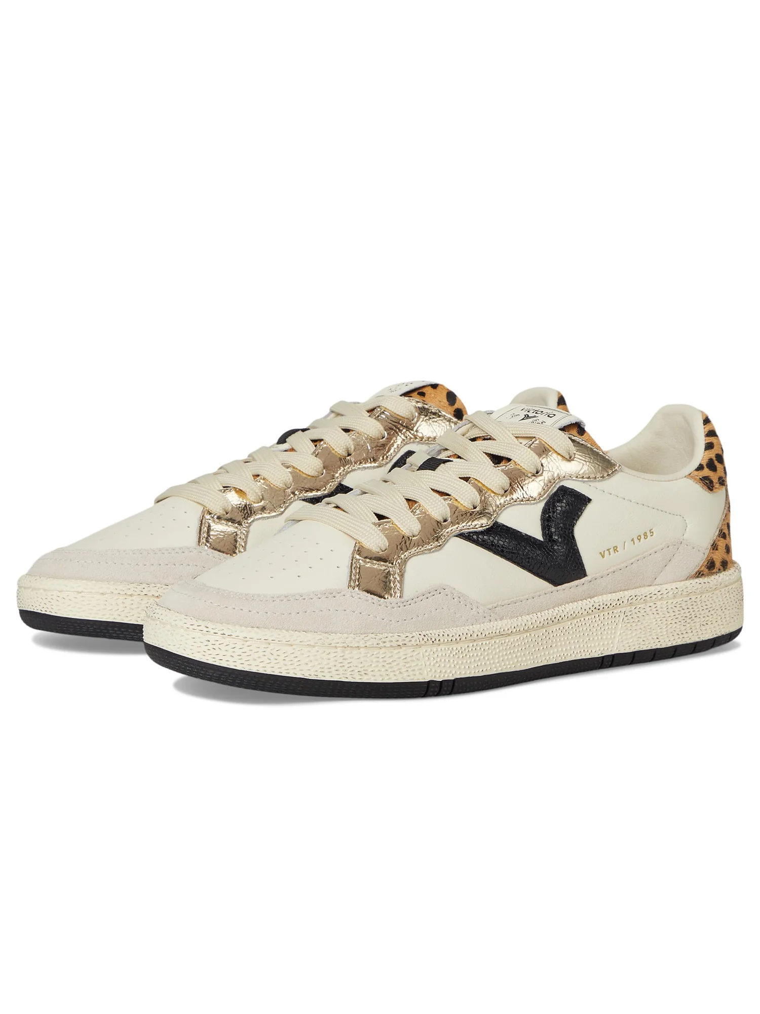 Кроссовки victoria Smash Leather Metallic And Animal — 1