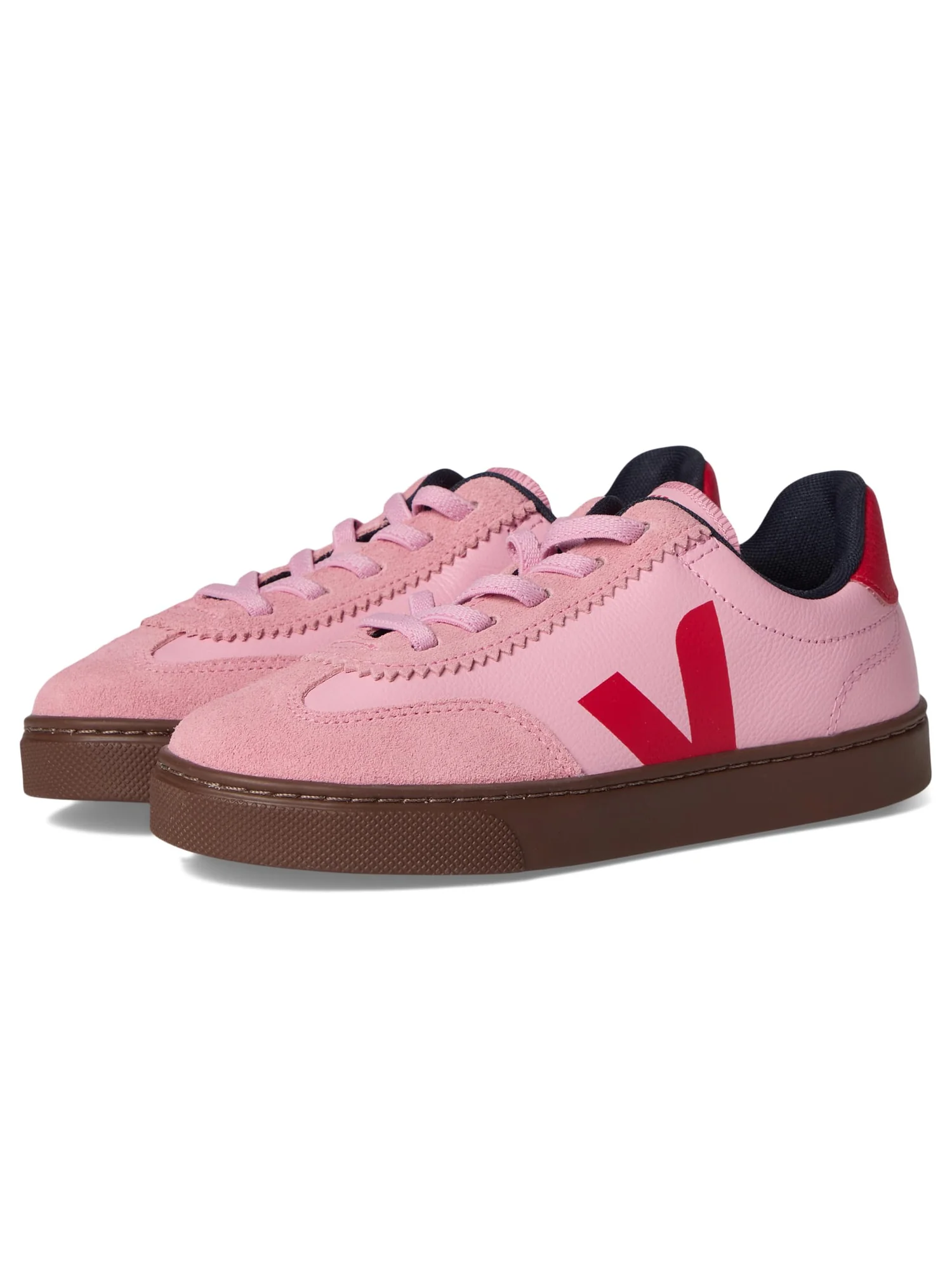 Кроссовки VEJA Kids Small Volley, цвет Guimauve Pekin Bark — коричневый