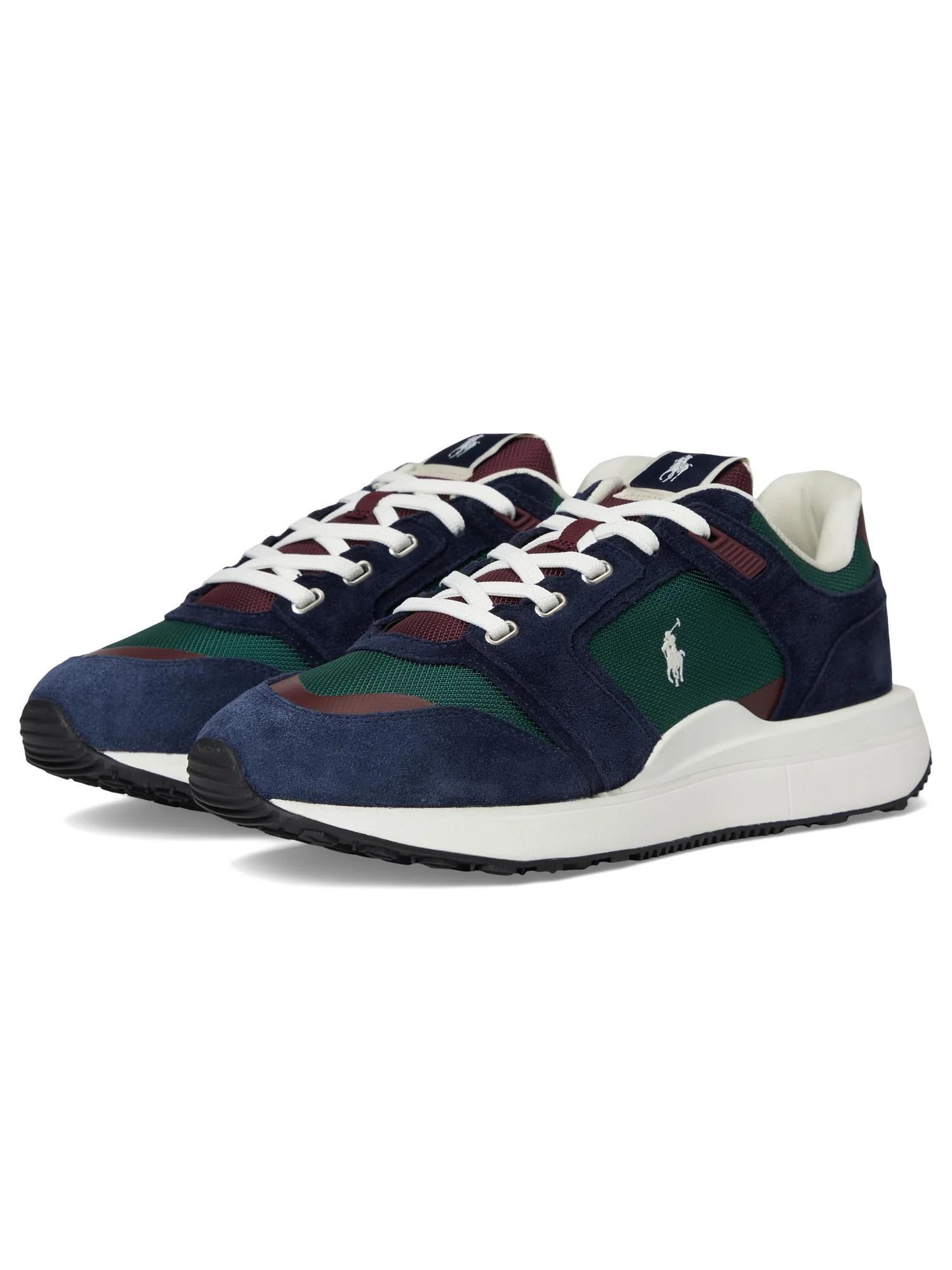 Кроссовки Polo Ralph Lauren Train 89 Suede & Oxford Sneakers, цвет Collegiate Color-Block — 1