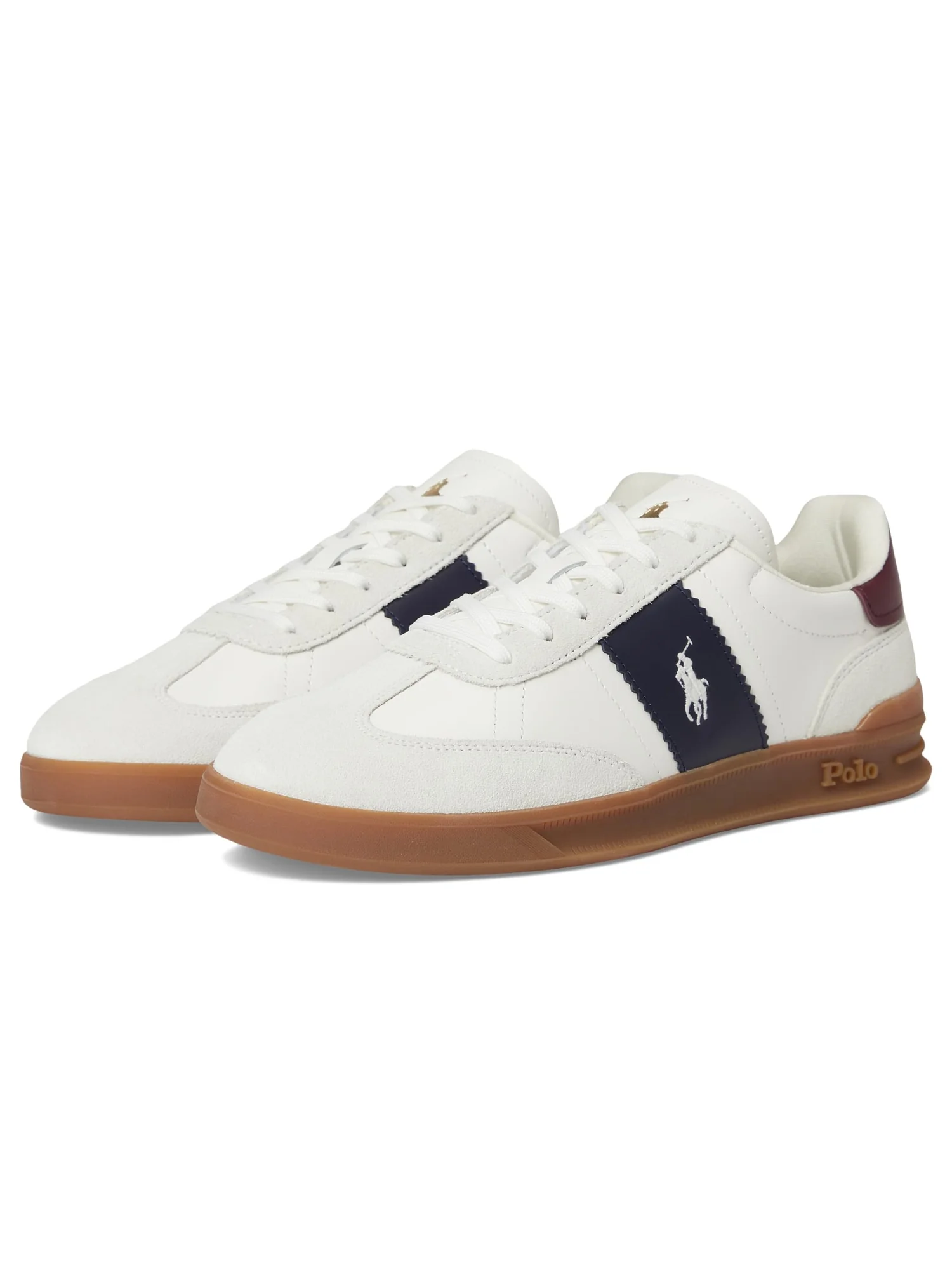 Кроссовки Polo Ralph Lauren Heritage Aera Leather-Suede Sneakers — 1