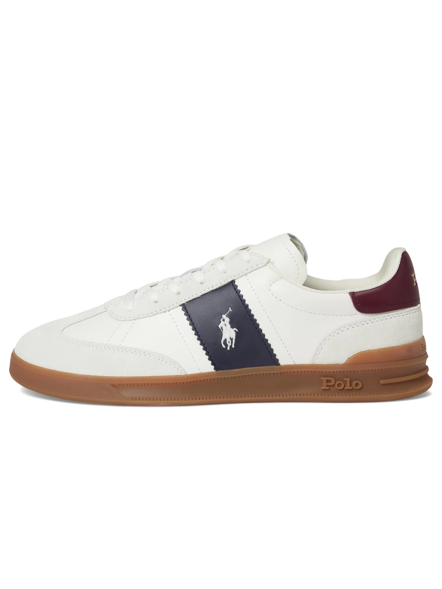 Кроссовки Polo Ralph Lauren Heritage Aera Leather-Suede Sneakers — 4