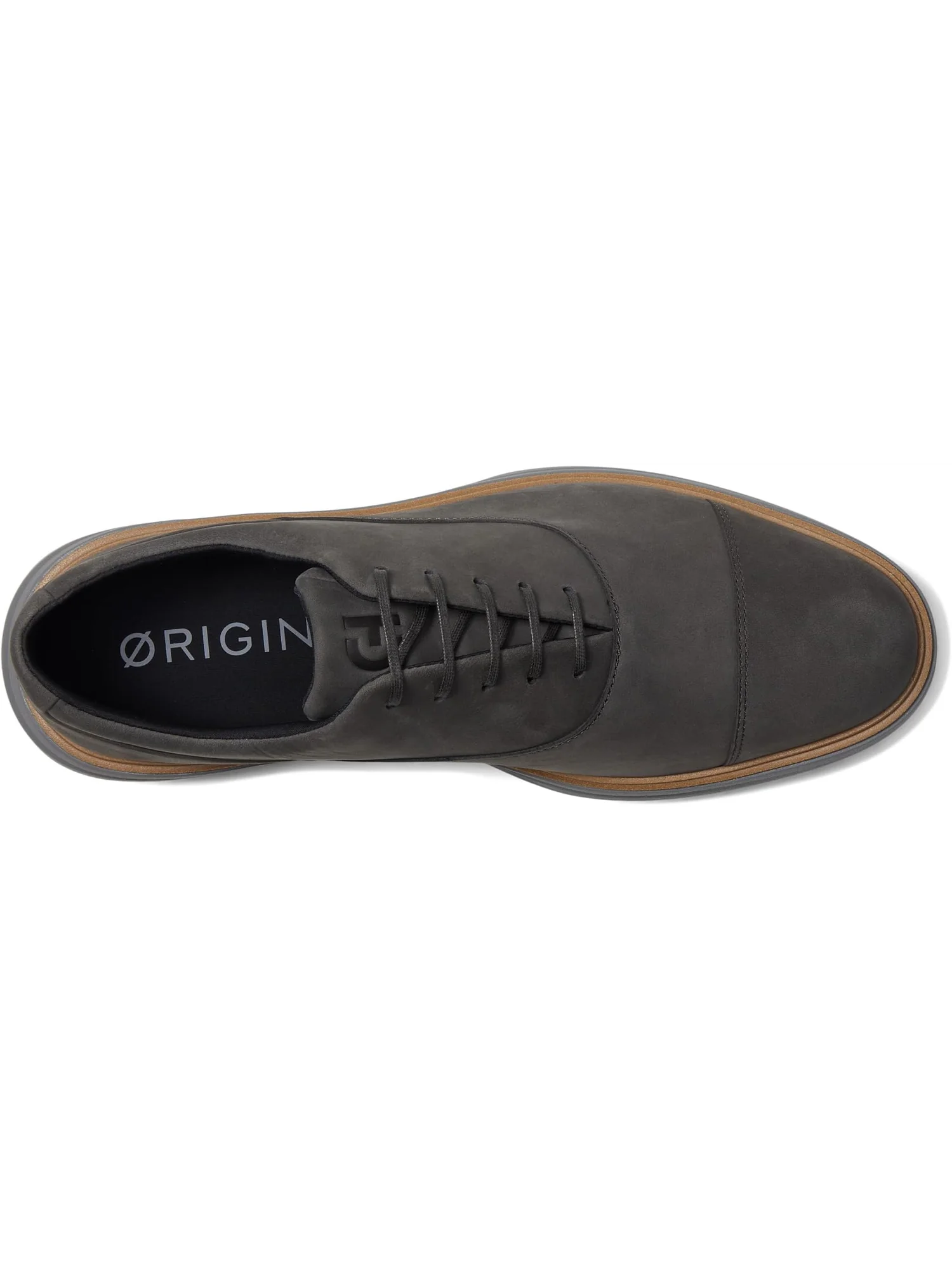 Оксфорды Cole Haan Men's Originalgrand Cityspectre Captoe Oxfords, Raven Nubuck/Dark Natural/Quiet Shade — 2