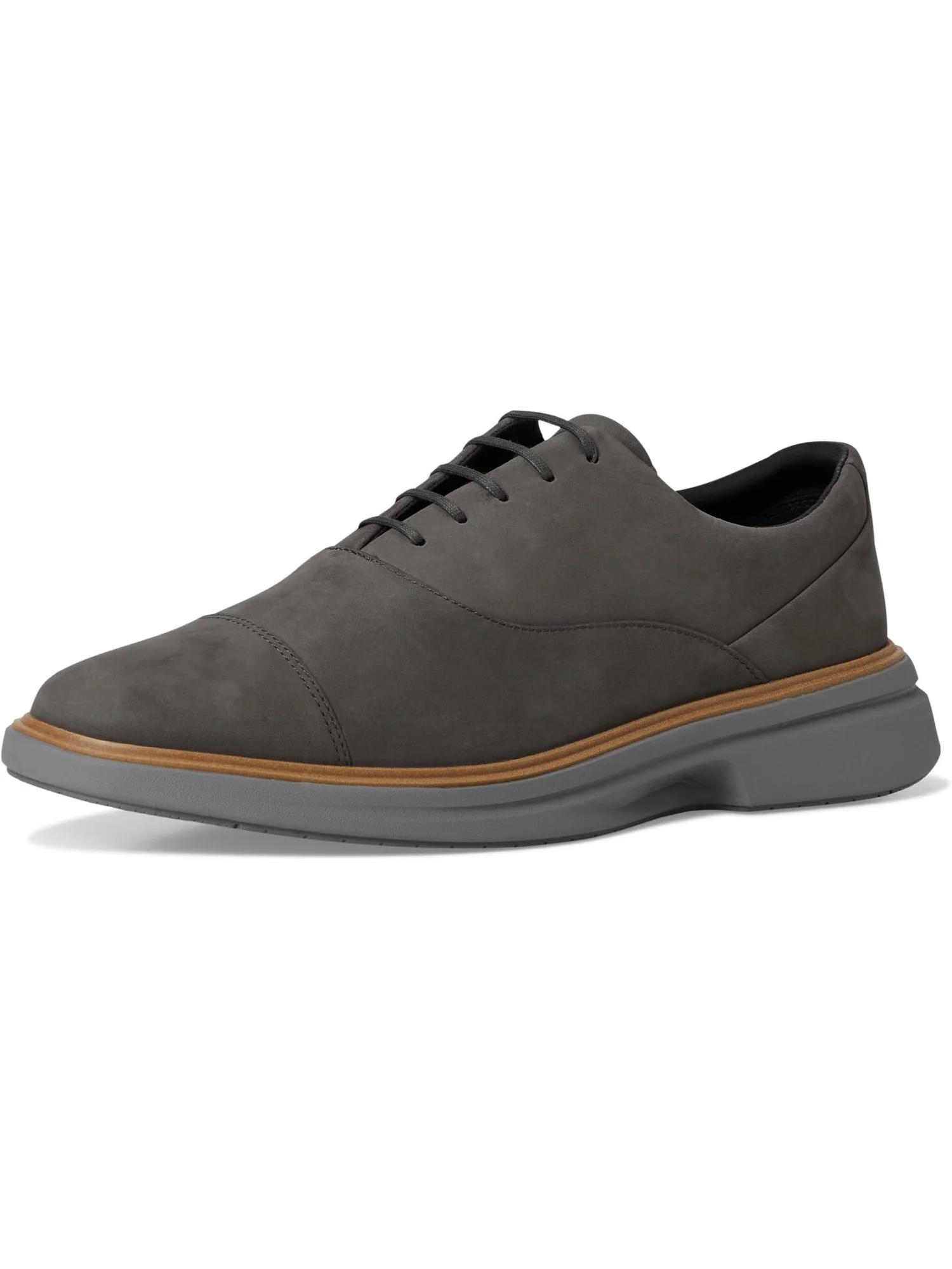 Оксфорды Cole Haan Men's Originalgrand Cityspectre Captoe Oxfords, Raven Nubuck/Dark Natural/Quiet Shade — 7