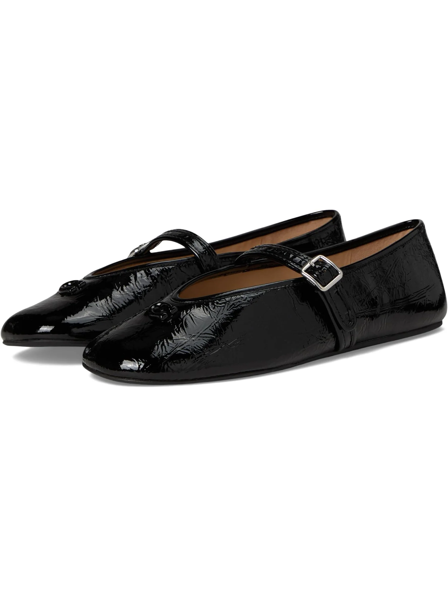 Балетки COACH Sculpted C Crinkle Patent Leather Soft Mary Jane — 1