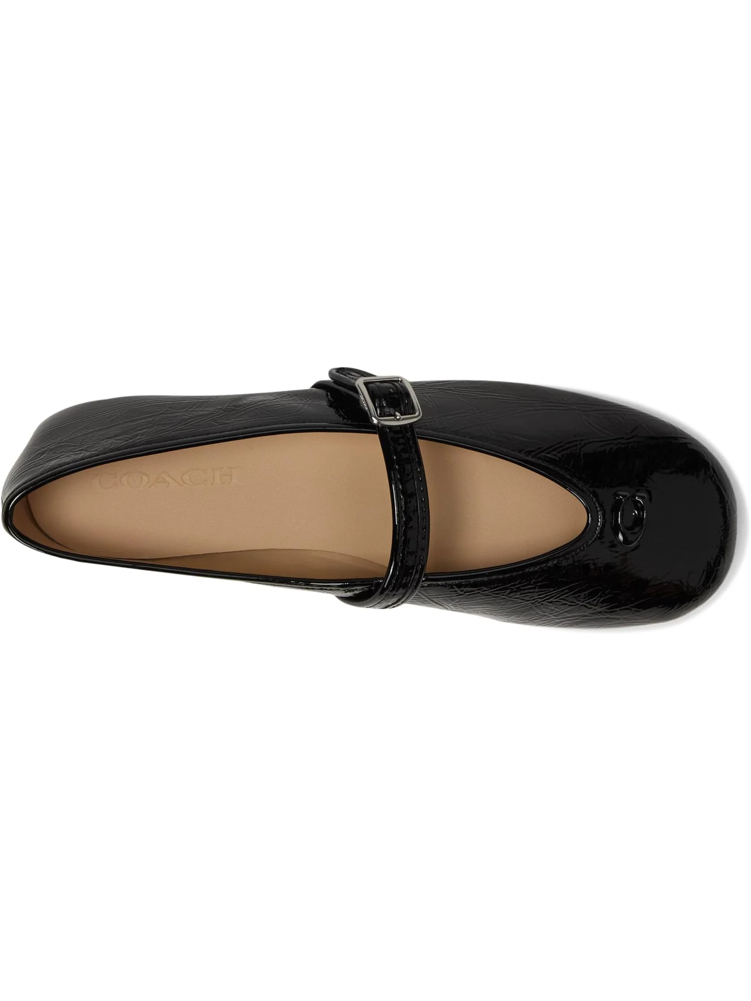 Балетки COACH Sculpted C Crinkle Patent Leather Soft Mary Jane — 2