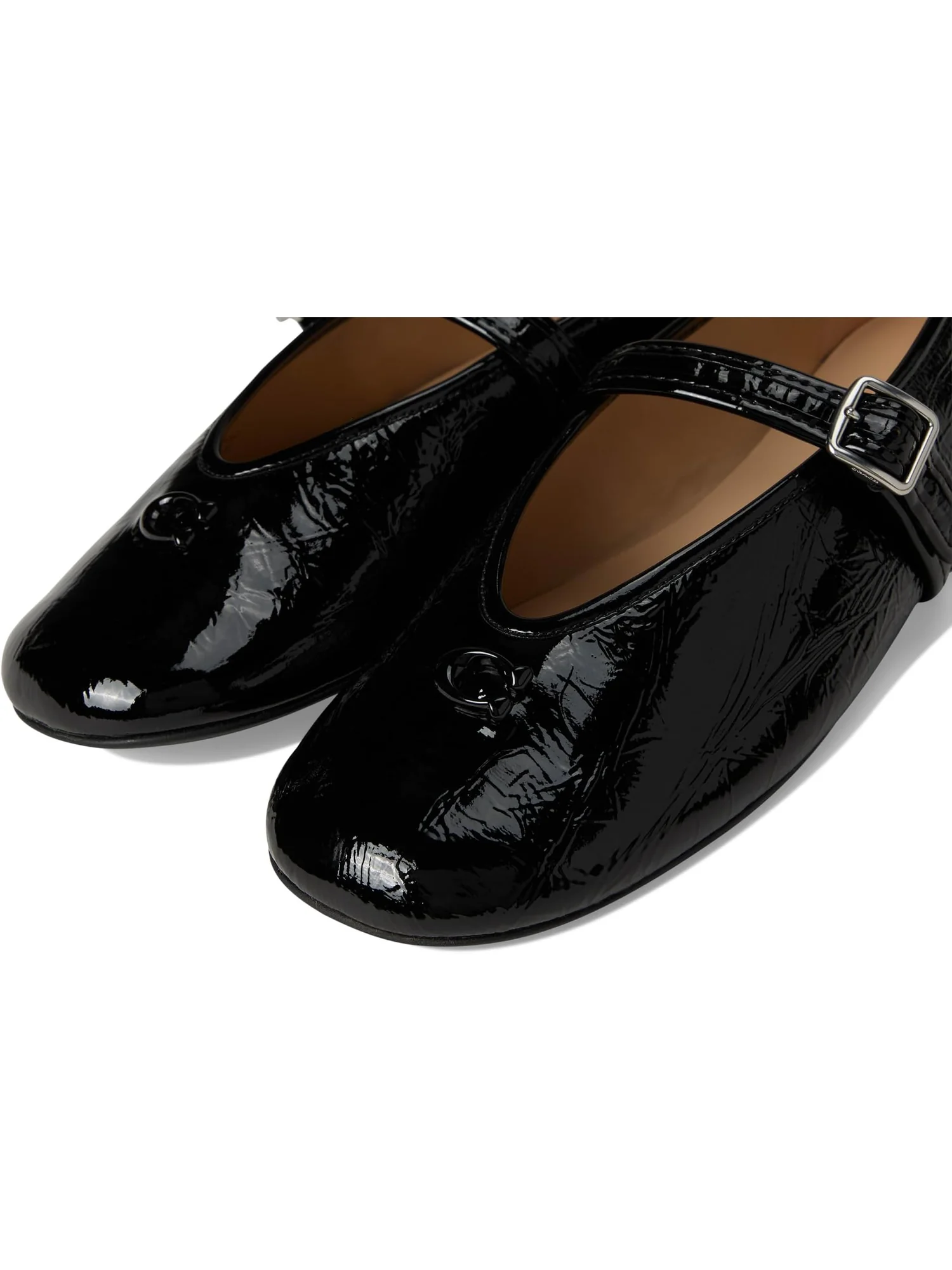 Балетки COACH Sculpted C Crinkle Patent Leather Soft Mary Jane — 6