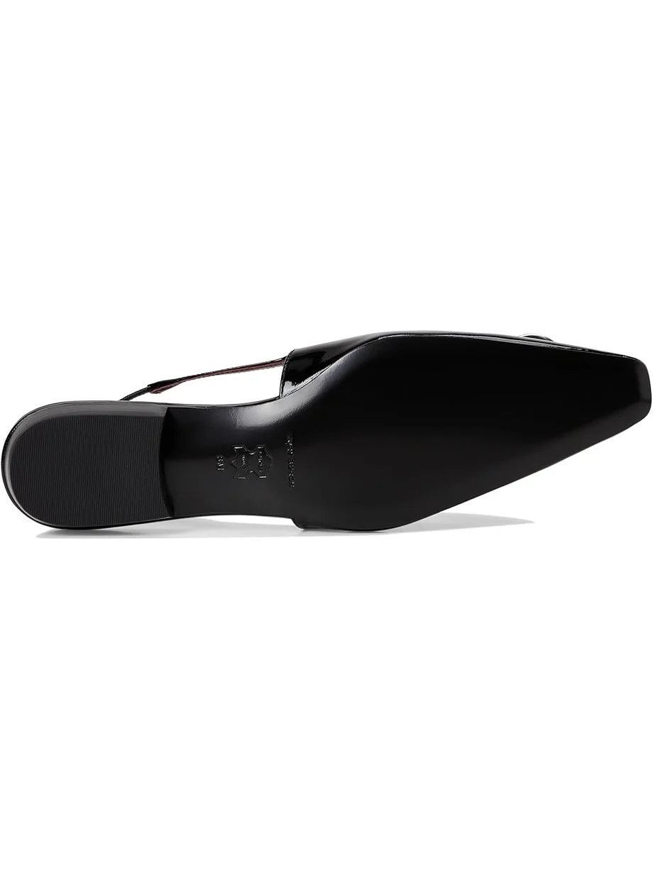 Балетки Tory Burch Patos Slingback — изображение 3 из 7, черный/серебристый