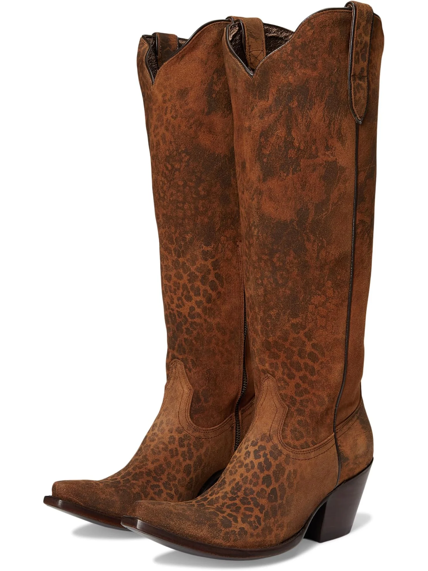 Женские ковбойские сапоги Ariat Casanova кожаные с леопардовым принтом — 1