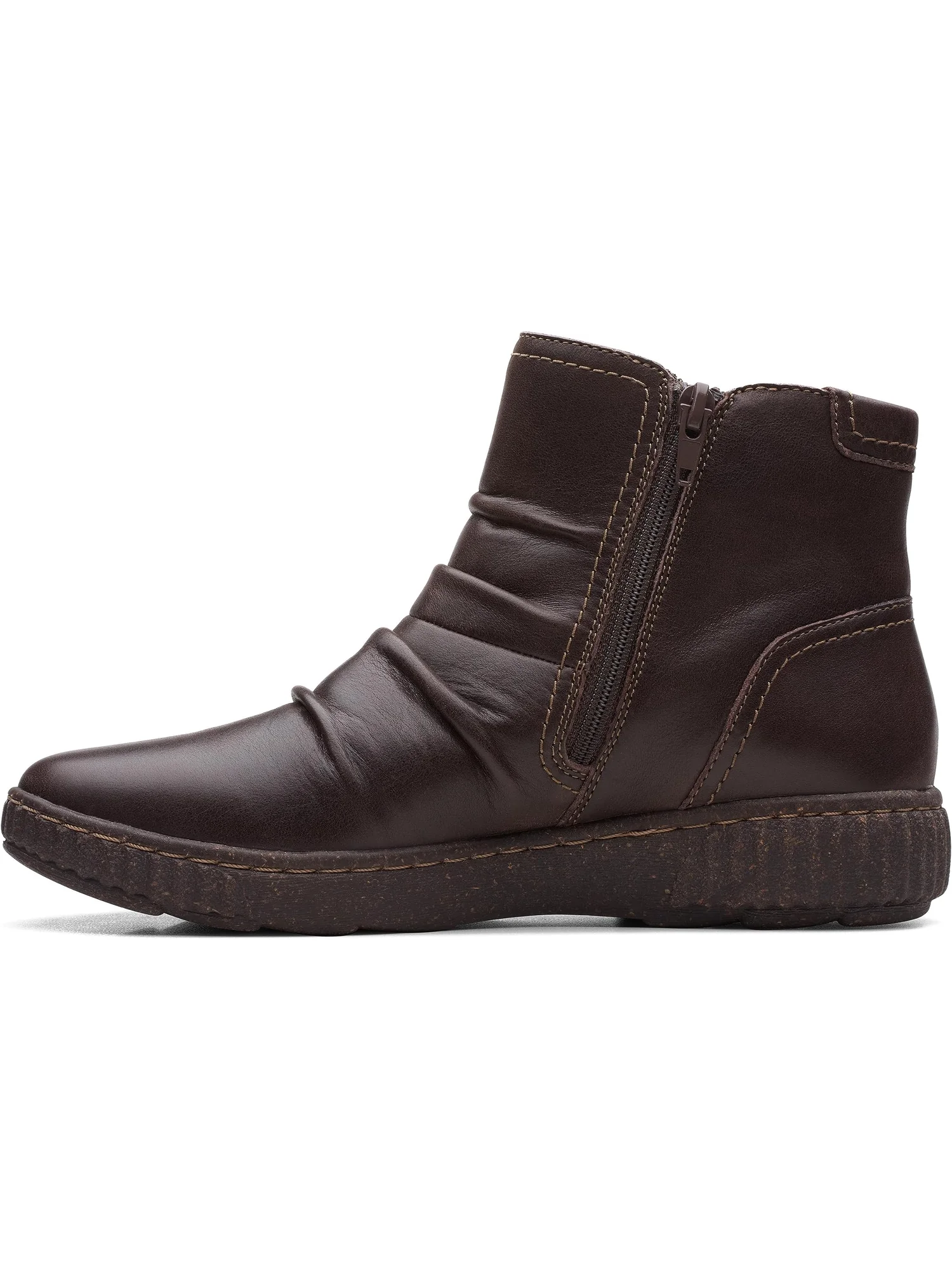 Ботинки женские Clarks Caroline Orchid кожаные со сборкой — 3