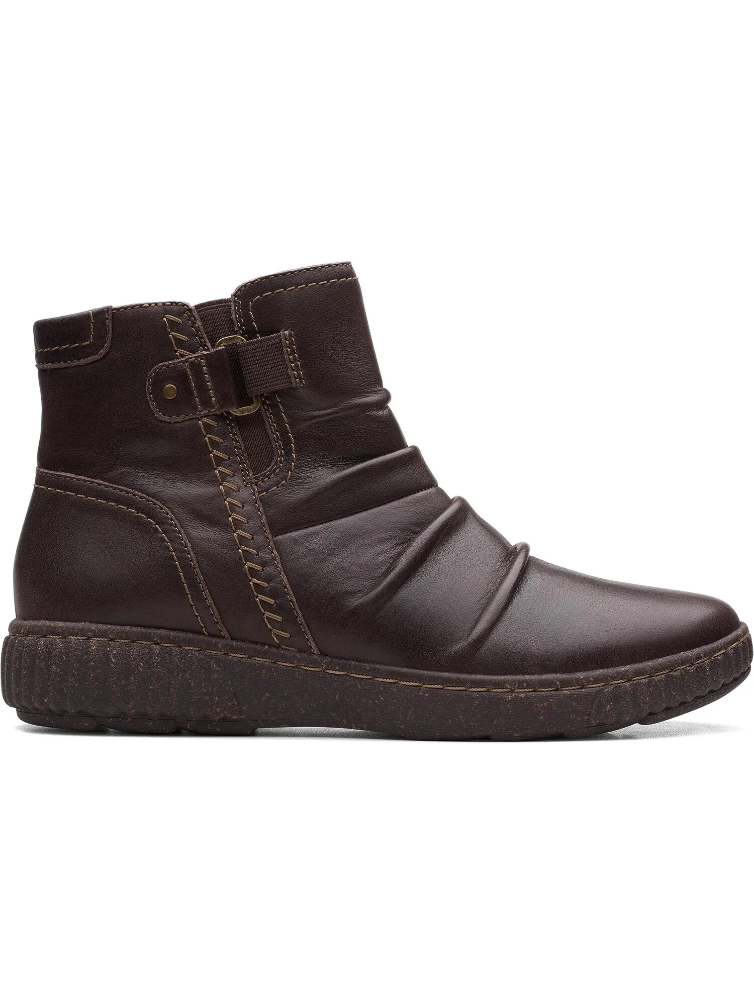 Ботинки женские Clarks Caroline Orchid кожаные со сборкой — 5