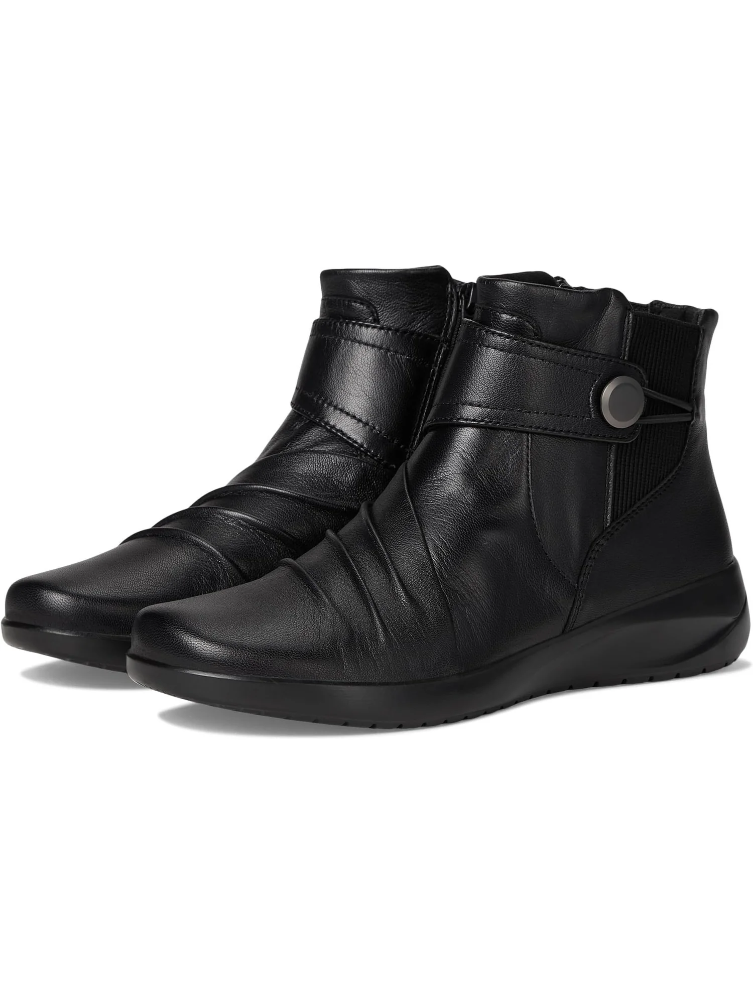 Ботинки женские Clarks Kaetlyn Sara кожаные со сборкой — 1