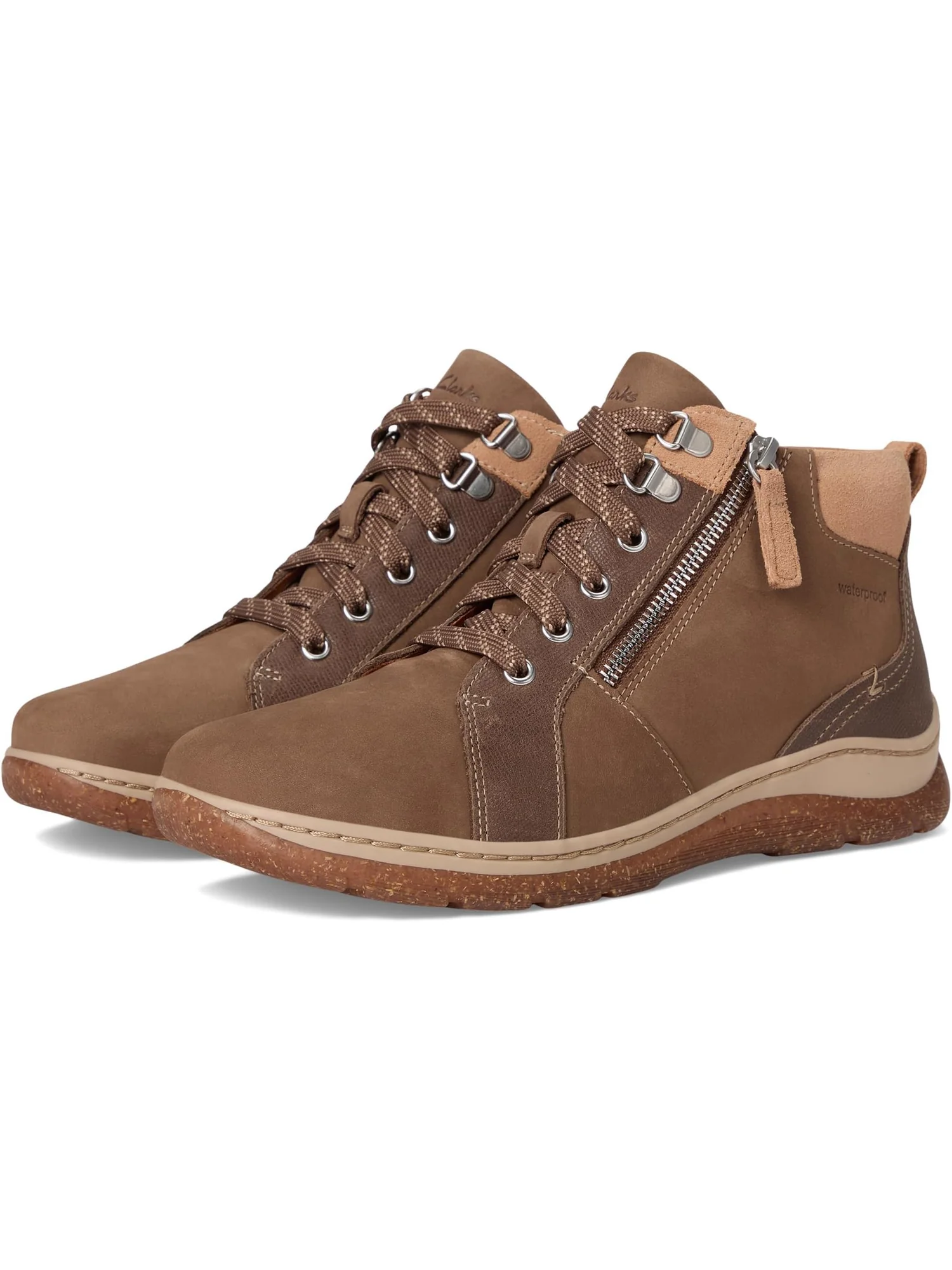 Ботинки женские Clarks Orlene Top водонепроницаемые из нубука — 1