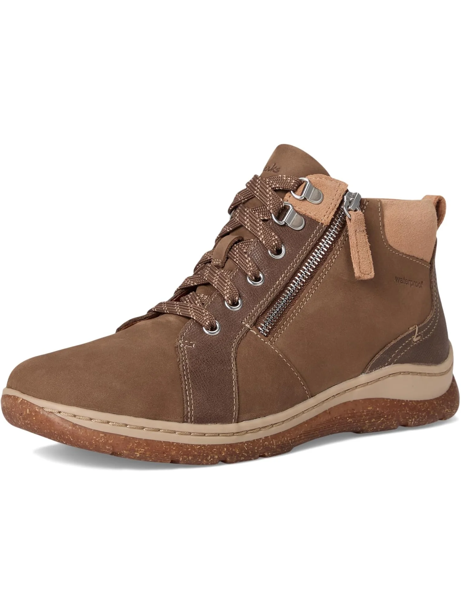 Ботинки женские Clarks Orlene Top водонепроницаемые из нубука — 7