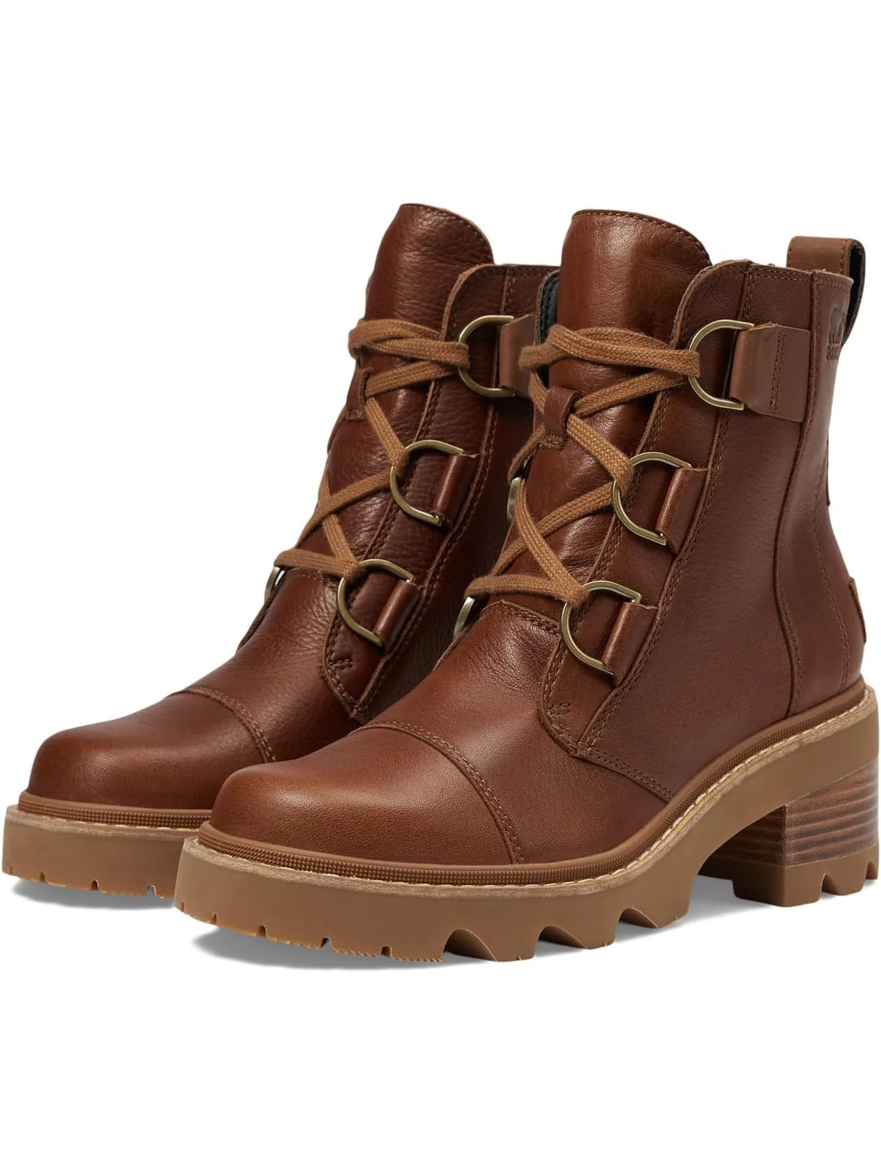 Ботинки женские SOREL Joan Now кожаные на блочном каблуке — 1