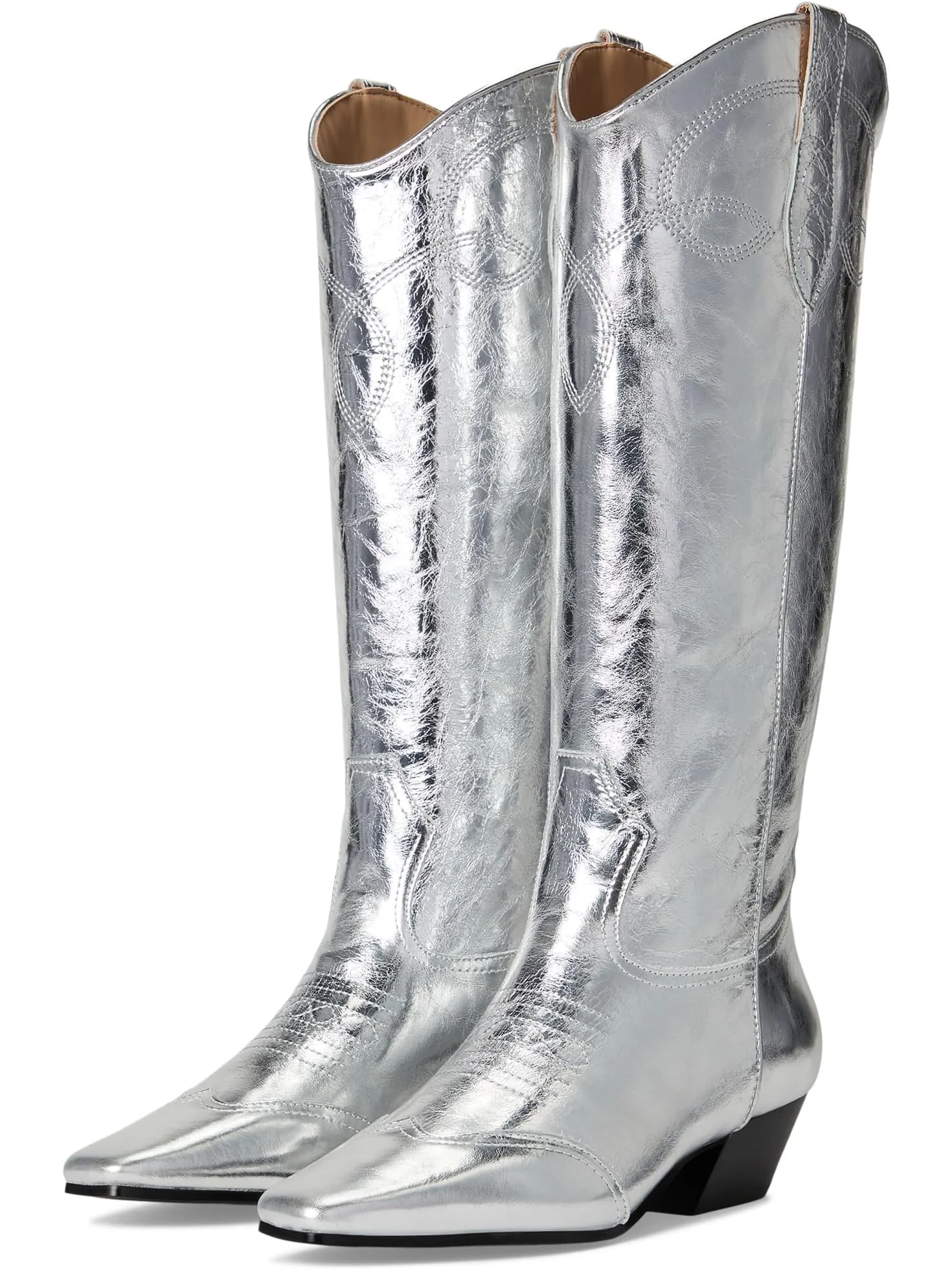 Женские сапоги Steve Madden Dollie в ковбойском стиле кожаные — 1
