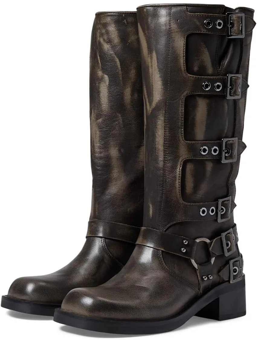 Женские ковбойские сапоги Steve Madden Rocky Boot кожаные — 1