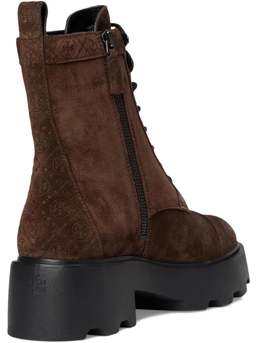 Ботинки Tory Burch Women's Monogram Lug Ankle Boot 65mm — изображение 5 из 7, какао