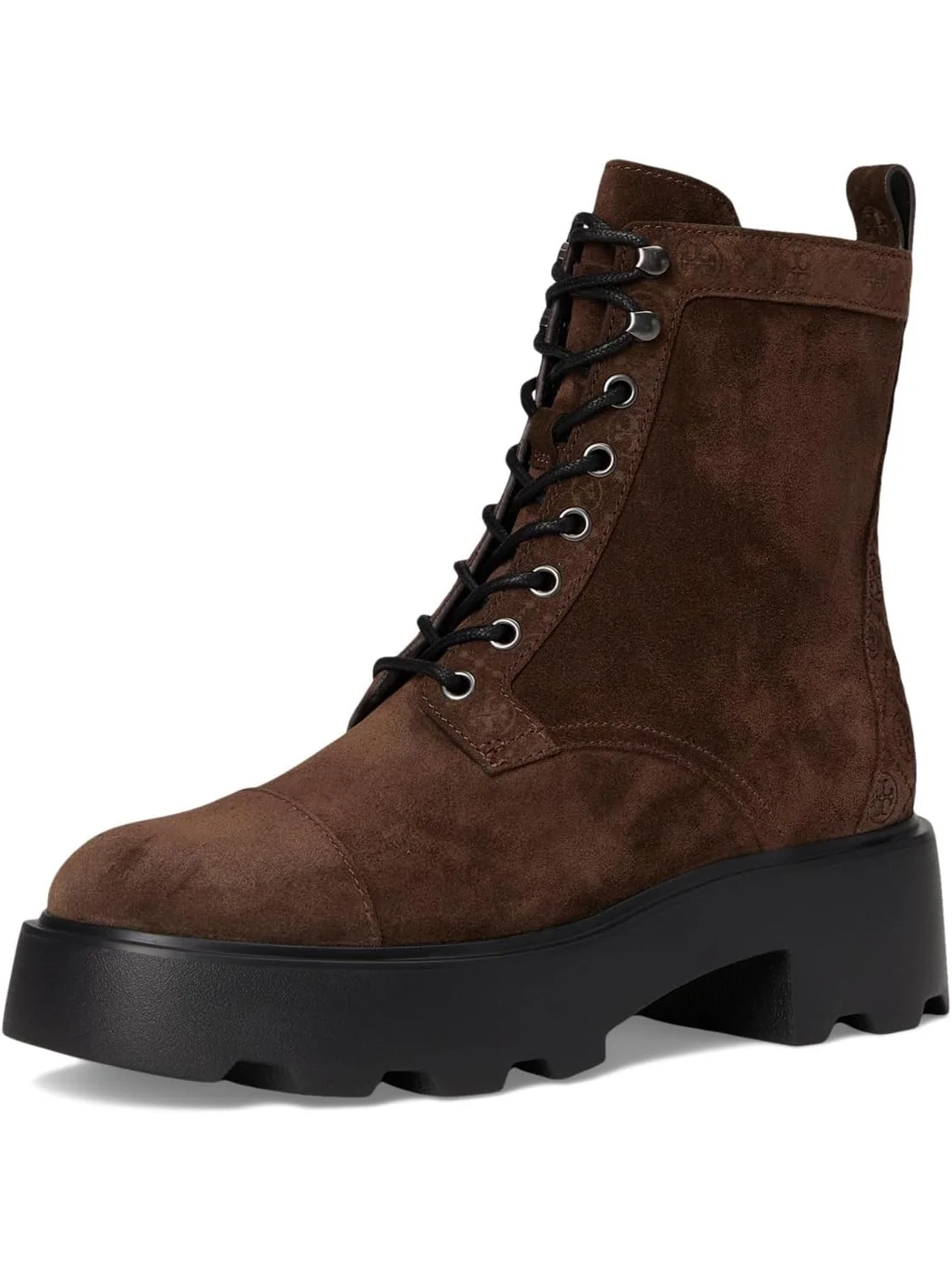 Ботинки Tory Burch Women's Monogram Lug Ankle Boot 65mm — изображение 7 из 7, какао