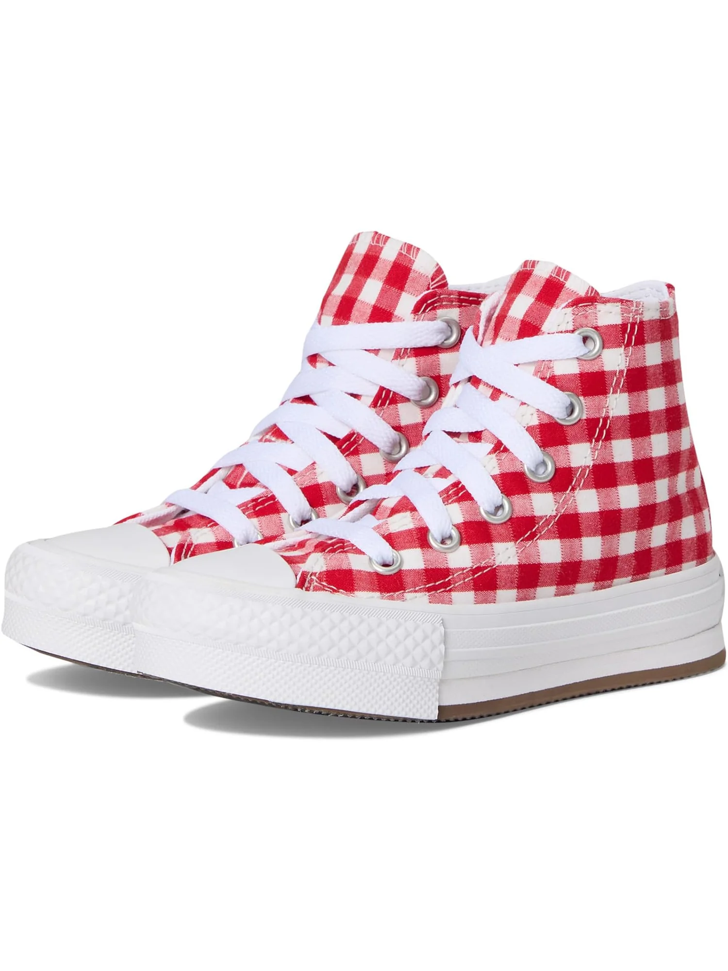 Кроссовки Converse Kids Chuck Taylor All Star Eva Lift Checkered Platform — белый