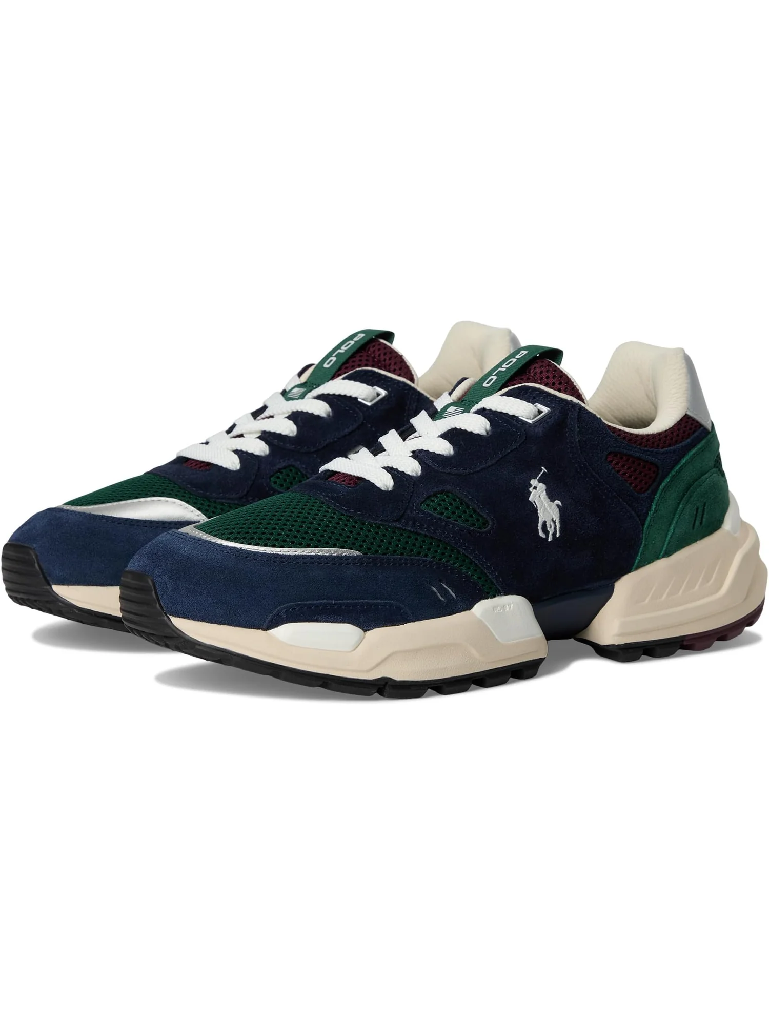 Кроссовки Polo Ralph Lauren Jogger Suede & Mesh Sneakers, цвет Madison Ave Color-Block — 1