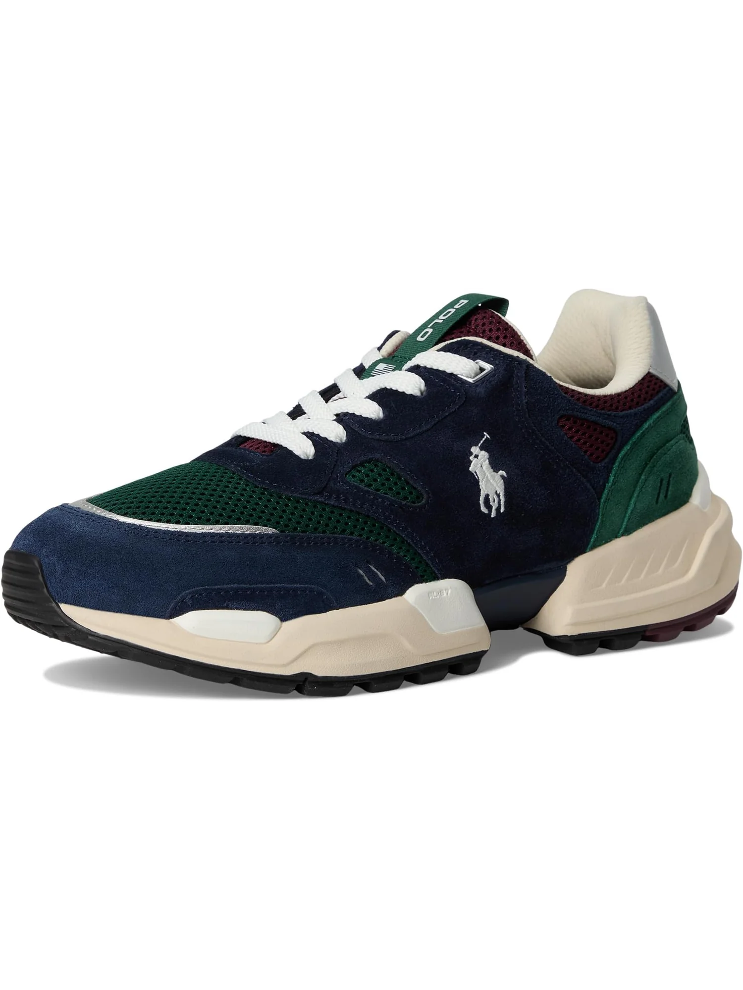 Кроссовки Polo Ralph Lauren Jogger Suede & Mesh Sneakers, цвет Madison Ave Color-Block — 7