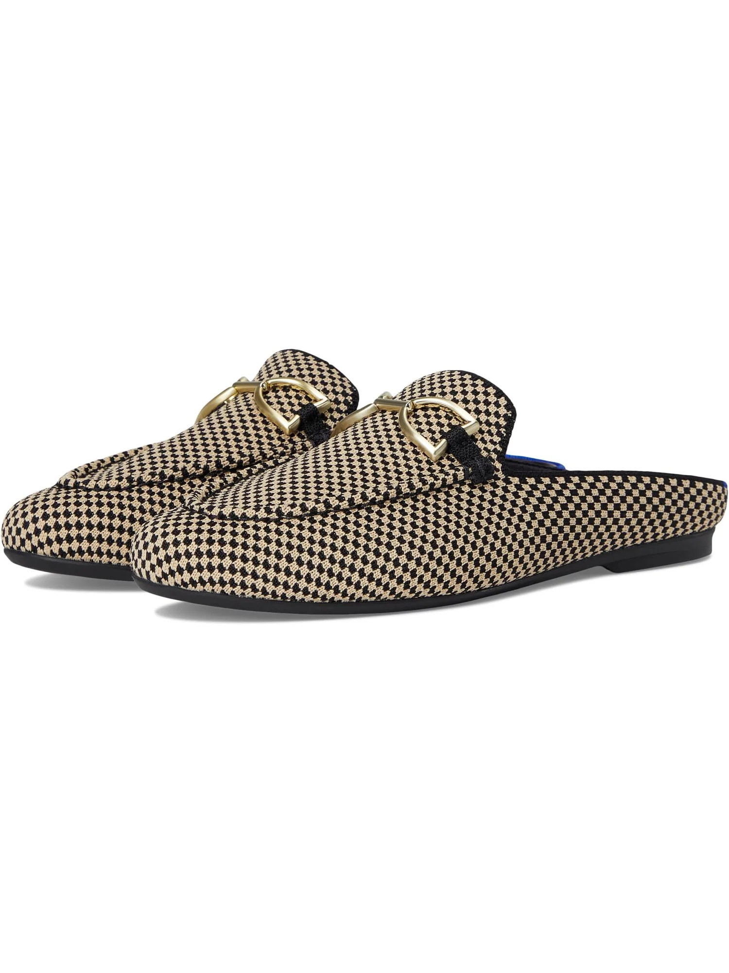 Лоферы Rothy's The Double Bit Loafer Mule, цвет Classic Micro Check — 1